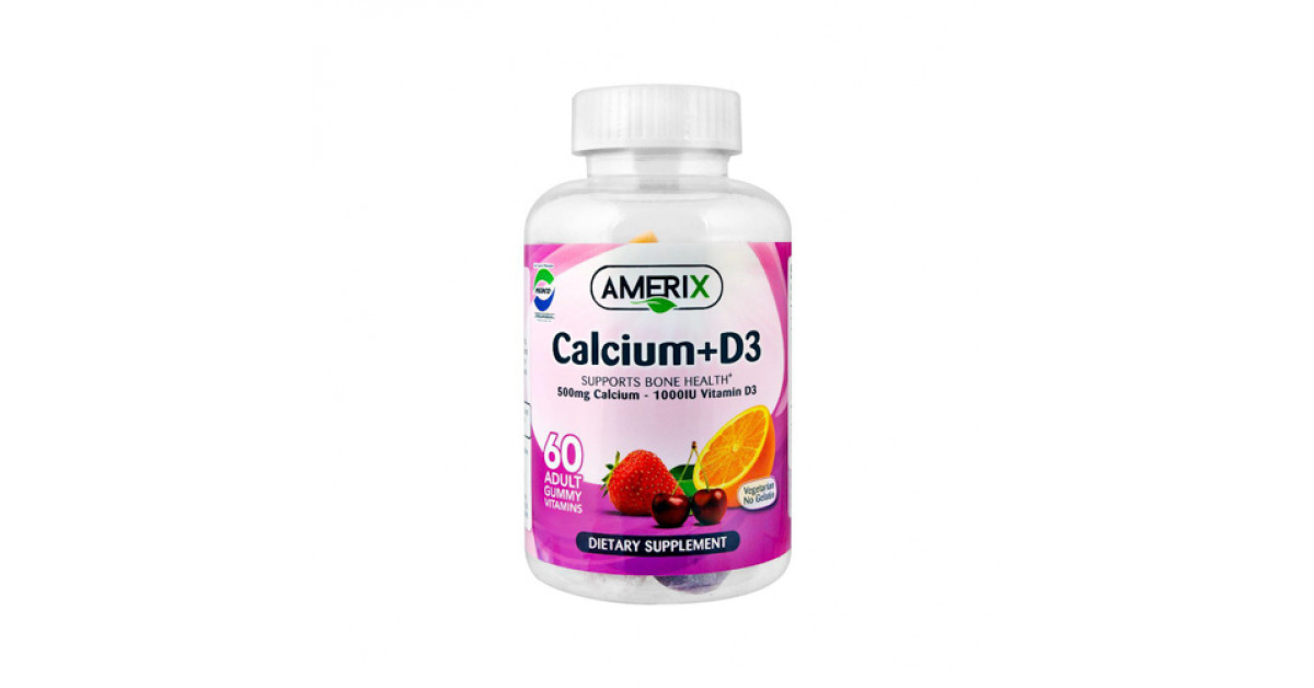 Hut Amerix Amerix Calcium 500mg +Vitamin D3 60 Gummies