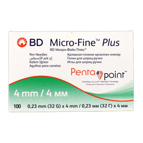 BD Micro-Fine Pen Needles 4mmx32G 100 Pcs