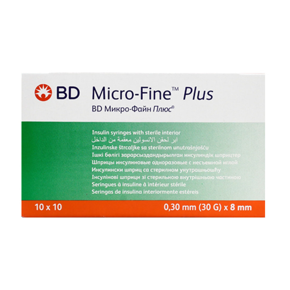 BD Micro-Fine Syringe 1ml 8mmx30G 100 Pcs