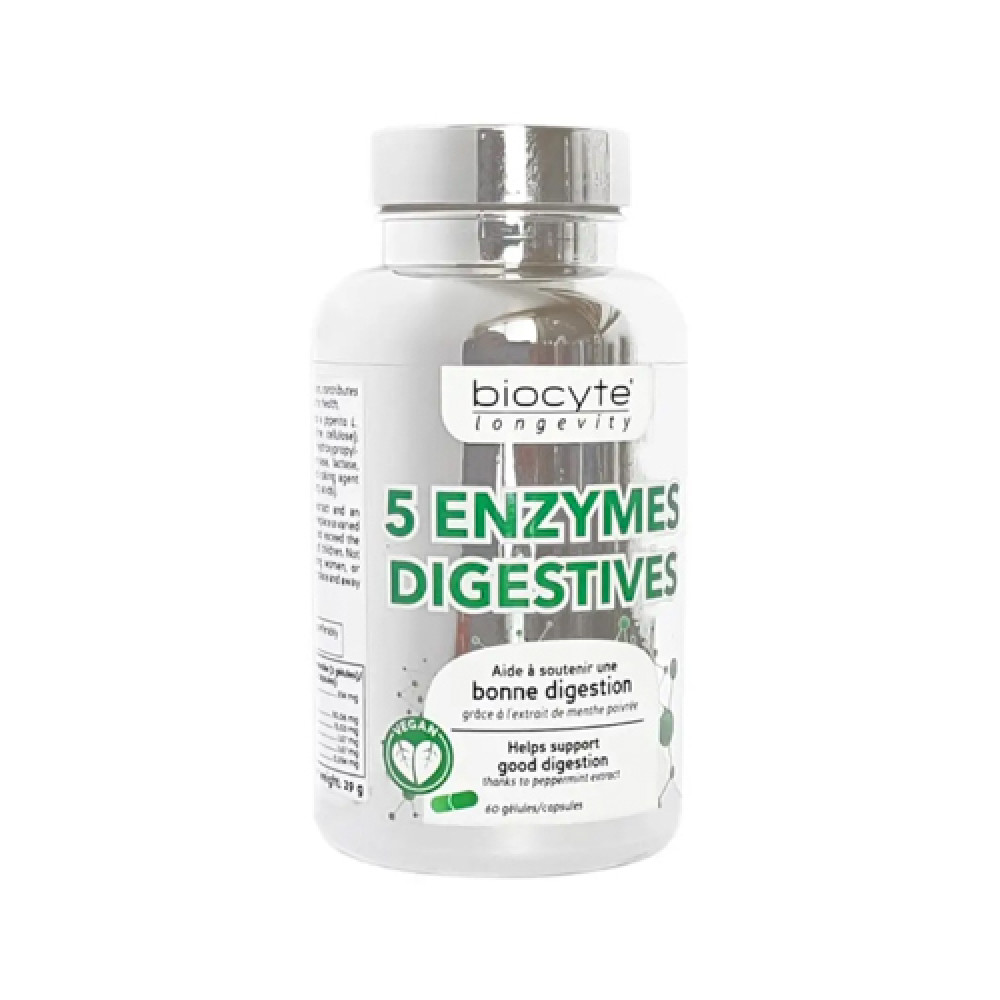 Biocyte 5 Enzymes Digestive 60 Capsules 