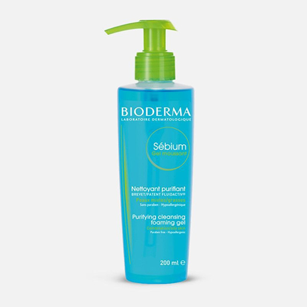 Bioderma Sebium Purifying Cleansing Foaming Gel - Combination to Oily Skin, 200ml