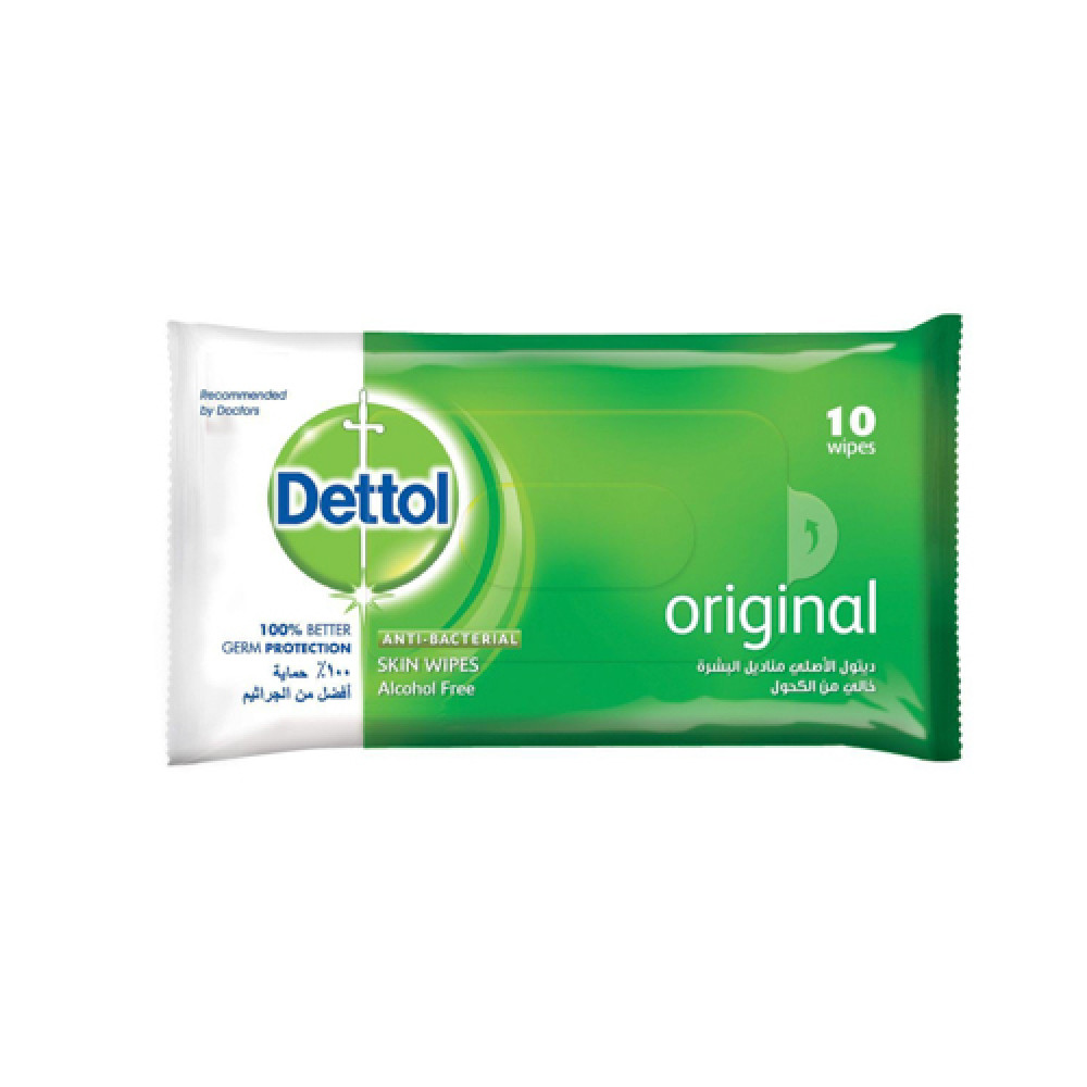 Dettol Original Antibacterial Skin Wipes 10 Pcs