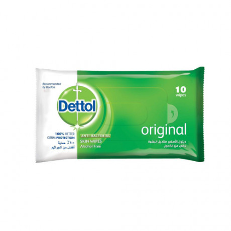 Dettol Original Antibacterial Skin Wipes 10 Pcs