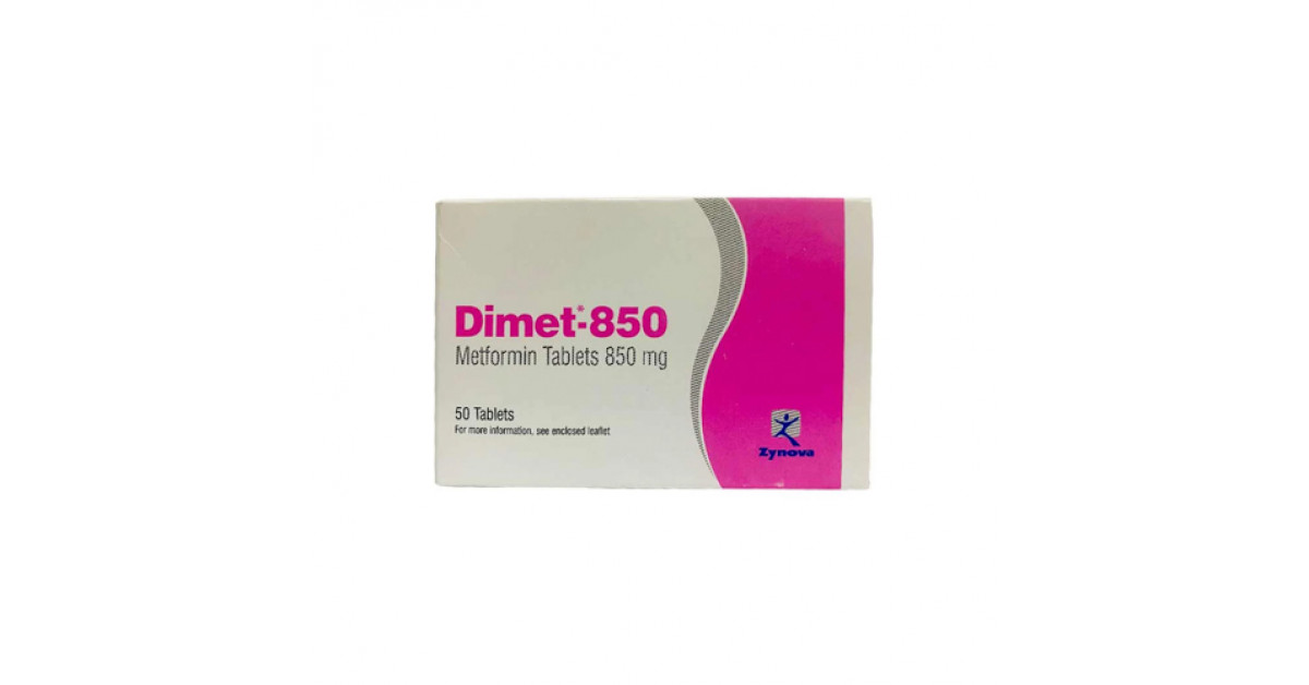 Dimetam Dm Dimet 850mg 50 Tablets