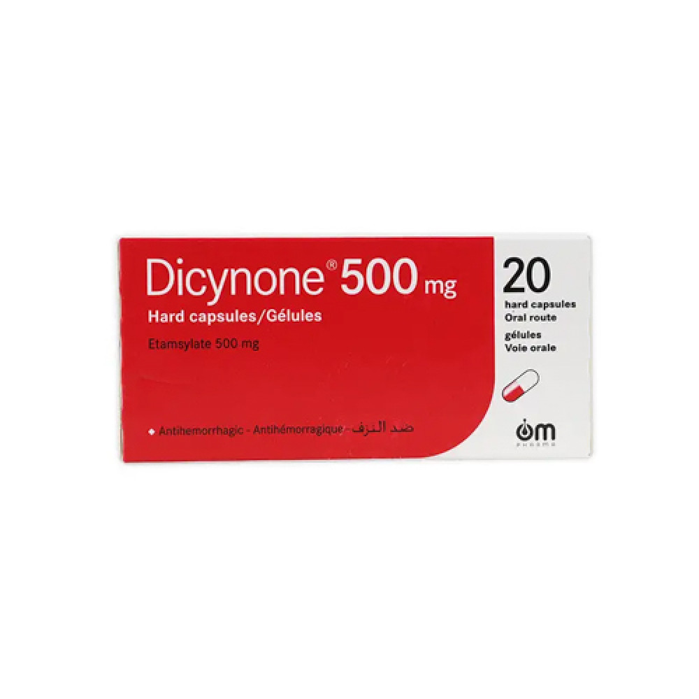 Dicynone 500mg 20 Hard Capsules