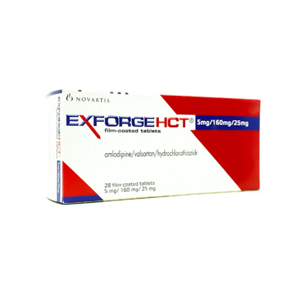 Exforge HCT 5mg/160mg/25mg 28 Tablets