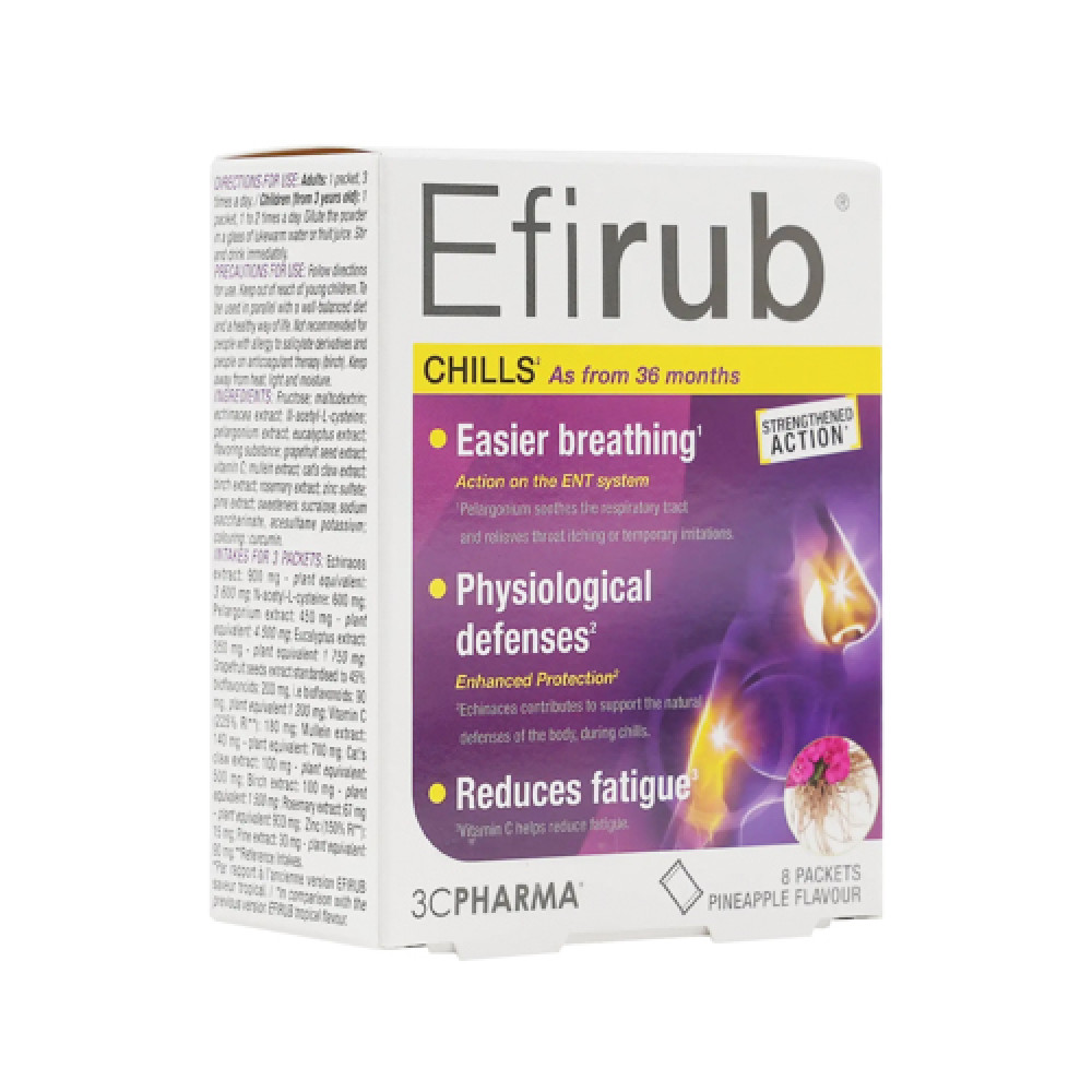 Efirub Chills 8 Packets - Pineapple Flavor