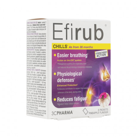 Efirub Chills 8 Packets - Pineapple Flavor