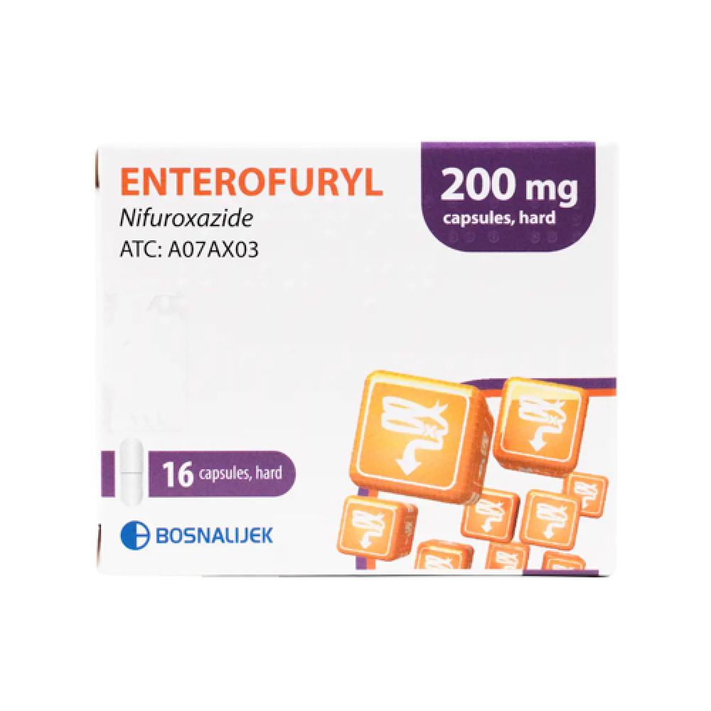 Enterofuryl 200mg 16 Capsules