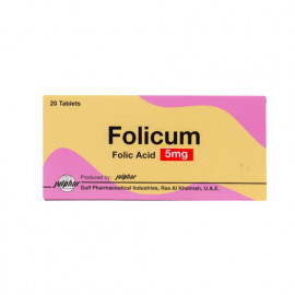 Folicum 5mg 20 tablets