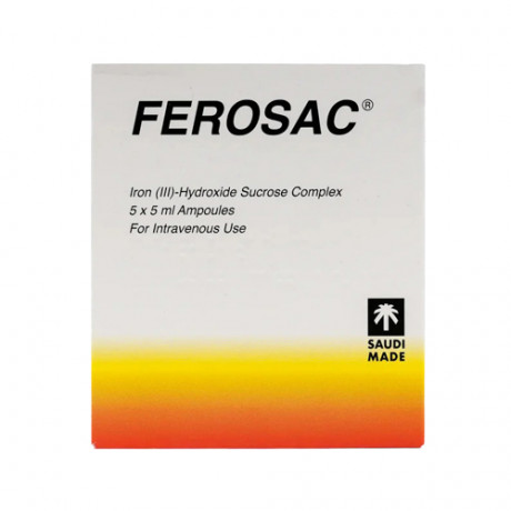 Ferosac Inject100Mg/5ML 5Amps
