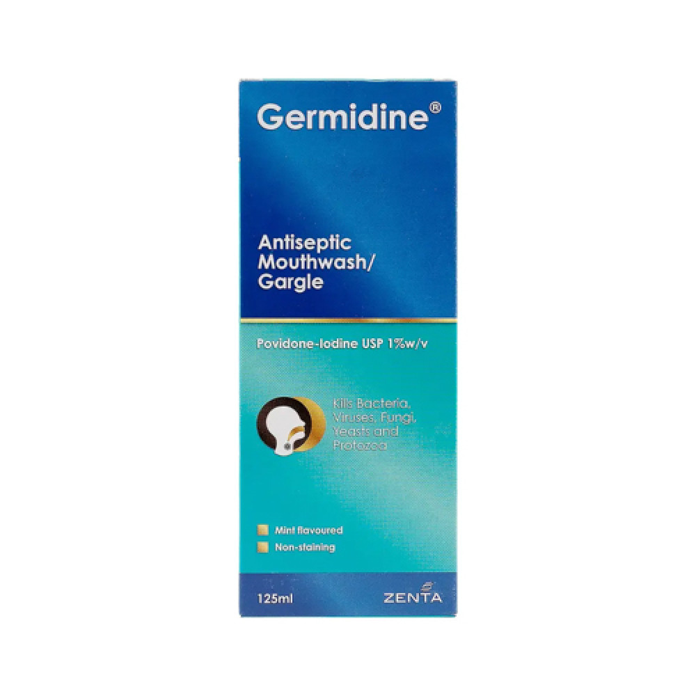 Germidine Antiseptic Mouthwash/Gargle Alcohol Free 125ml