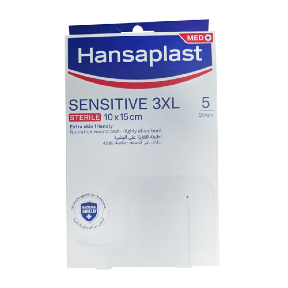 Hansaplast Sensitive Sterile Dressings 10×15 cm (5 Pieces, 3XL)