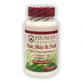 Human Essentials Hair, Skin & Nails 5000mcg 60 Tablets