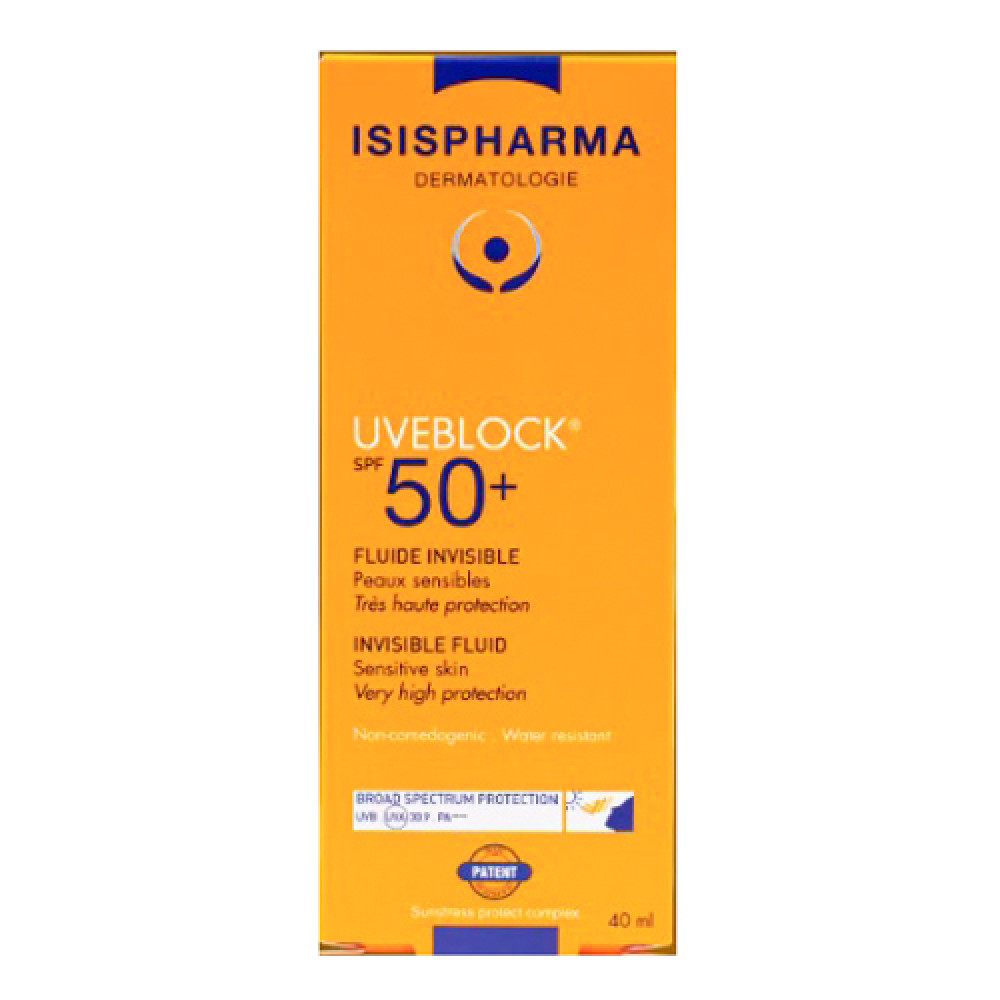 ISIS PHARMA UVEBLOCK SPF 50+FLUID INVISIBLE CREAM 40ML 1+1 OFFER