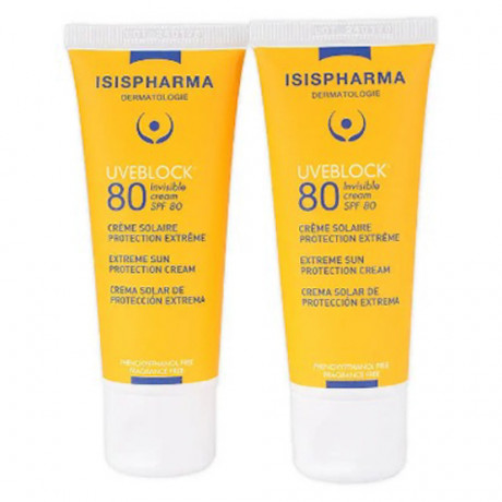 ISIS PHARMA UVEBLOCK SPF80 INVISIBLE CREAM 40ML 1+1 OFFER