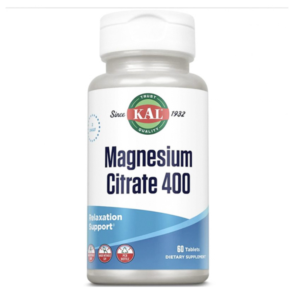 KAL MAGNESIUM CITRATE 400MG 60 TABLETS