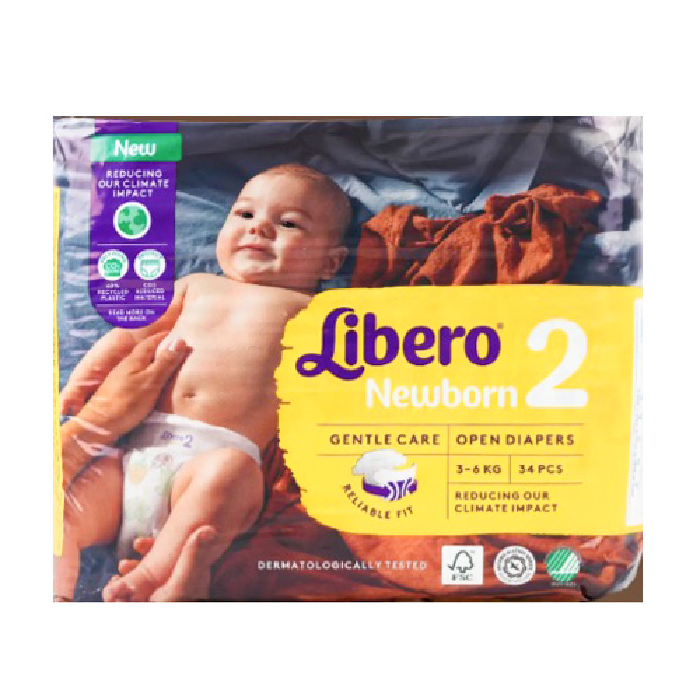 LIBERO NEWBORN NO.2 ( 3-6KG) 34pcs