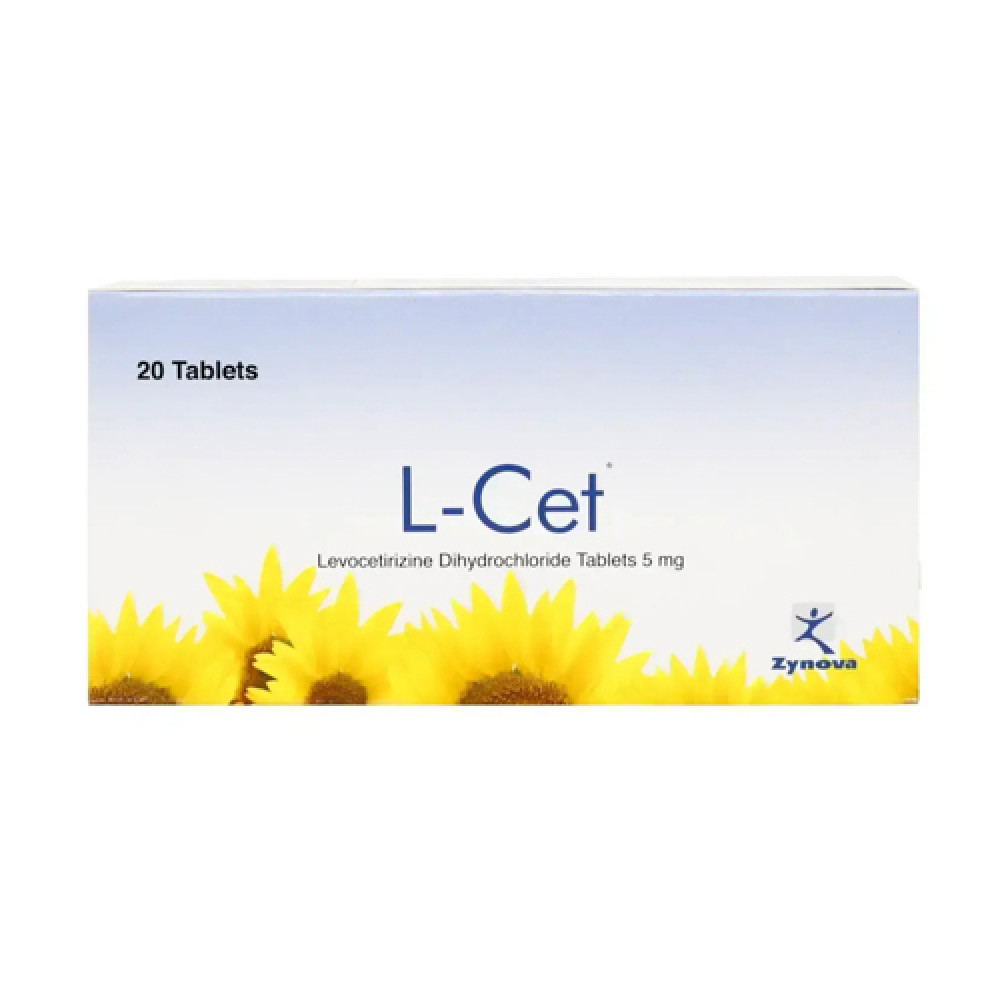 L-cet 5mg 20 Tablets