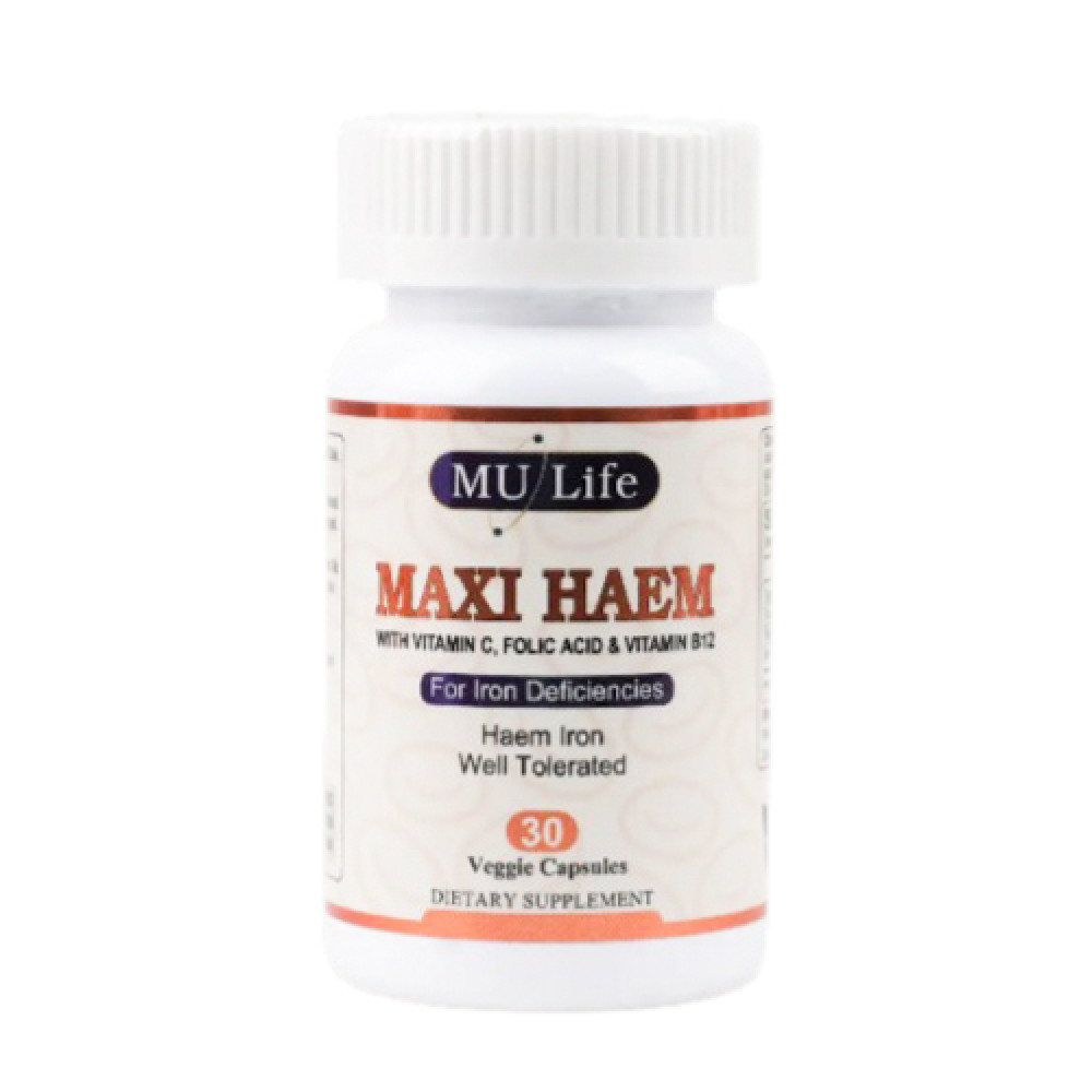 MU LIFE MAXI HAEM 30 CAPSULES