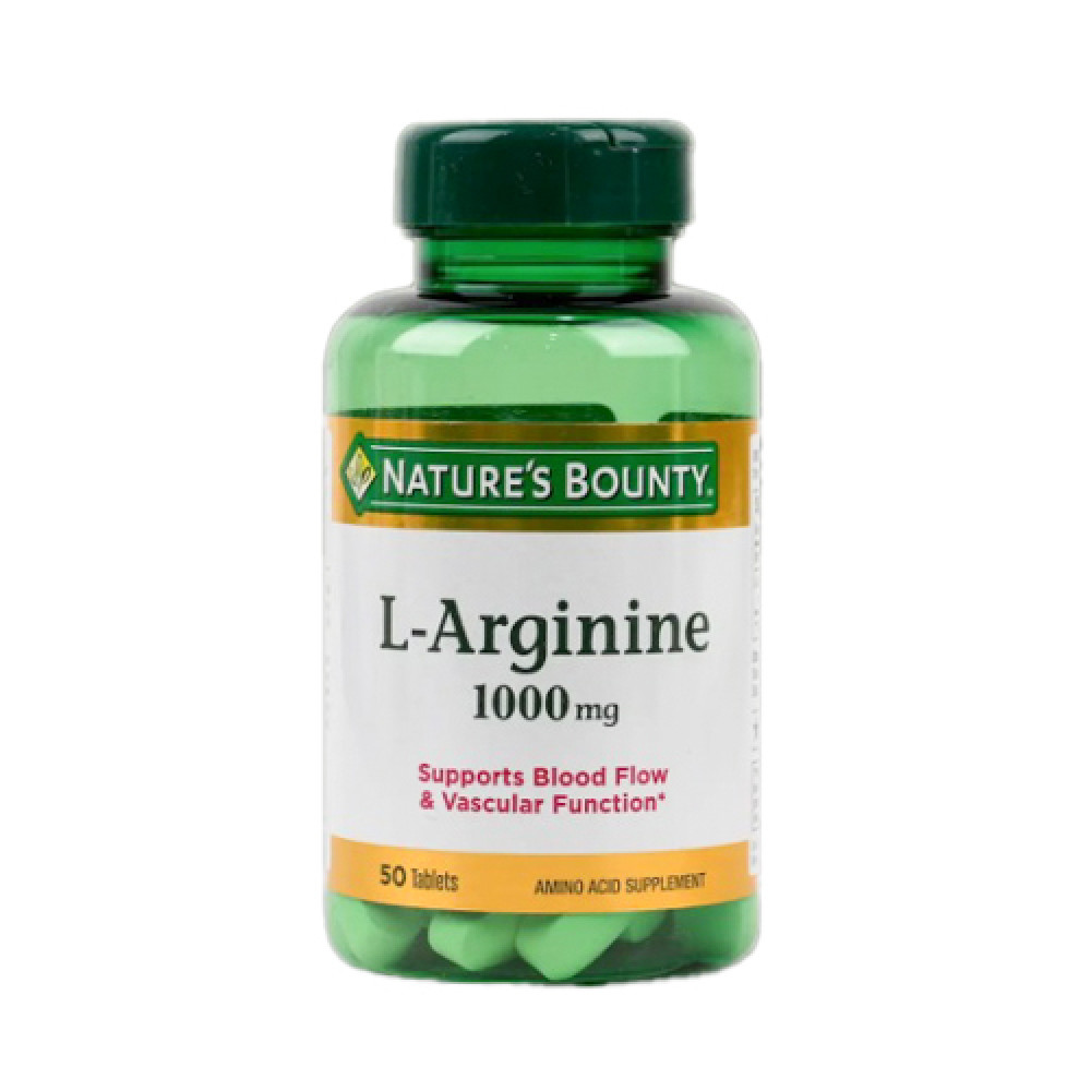 NATURES BOUNTY L-ARGININE 1000MG 50 TABLETS