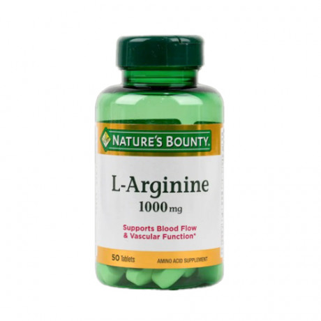 NATURES BOUNTY L-ARGININE 1000MG 50 TABLETS