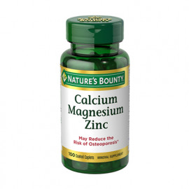 Natures Bounty Cal + Mag + Zinc 100 Caplets