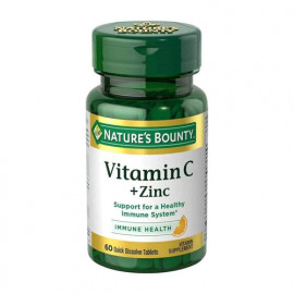 Natures Bounty Vitamin C + Zinc 60 Tablets
