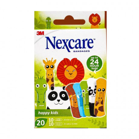 NEXCARE  HAPPY KIDS ASSORTED BANDAGES 20PCS