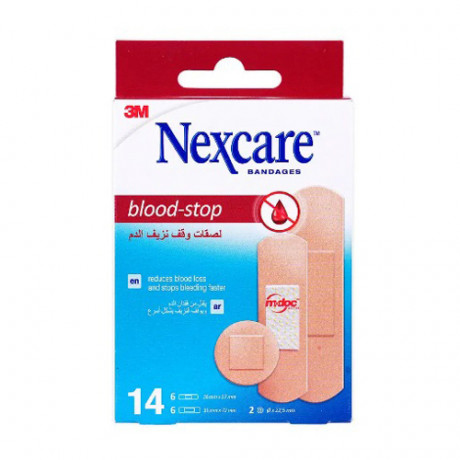 NEXCARE BLOOD STOP BANDAGES 14PCS-BS 14