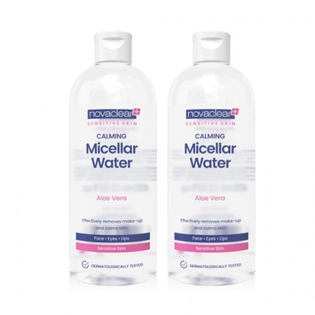 NOVACLEAR SENSITIVE CALMING ALOE VERA MICELLAR WATER 400ML SET (1+1)