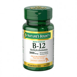 Natures Bounty B-12 Methylcobalamin 1000mcg 60 Tablets