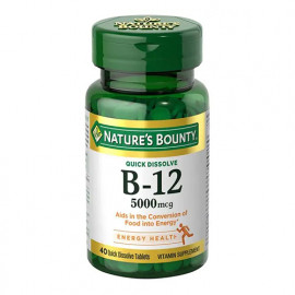 Natures Bounty Vitamin B-12 5000mcg 40 Tablets