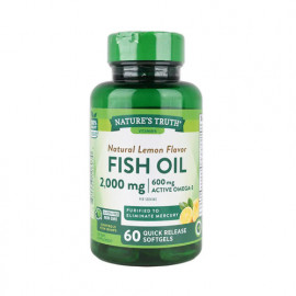 Nature's Truth Fish Oil 2000mg 60 Softgels - Lemon Flavor