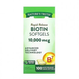 Nature's Truth Rapid Release Biotin 10000 mcg 100 Softgels