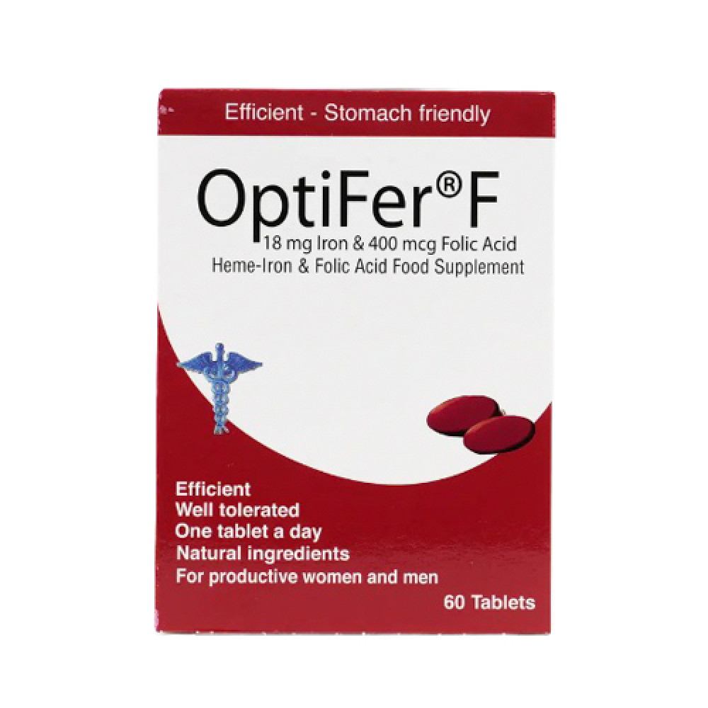 OPTIFER F 18MG IRON+400MG FOLIC ACID 60 TABLETS