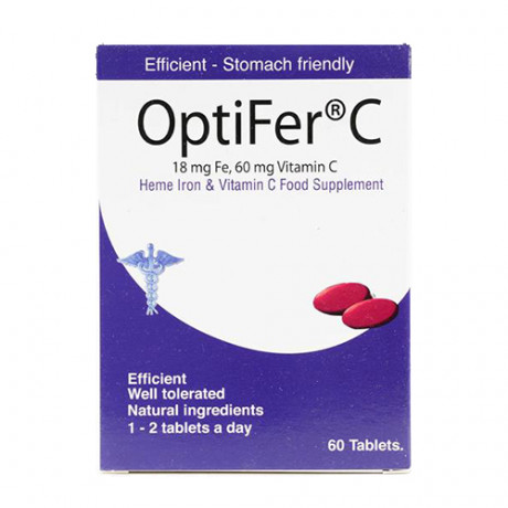 Optifer C 18mg Iron + 80mg Vitamin C 60 Tablets