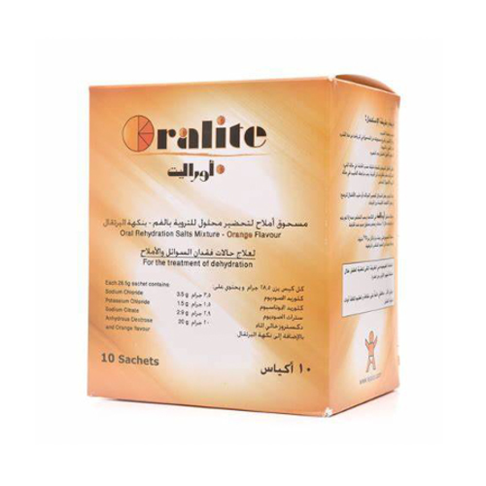 Oralite Orange Flavour 28.5Gm 10 Sachets 