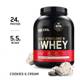 On Gold Standard 100% Whey Protein Powder Cookies & Cream 5 LB