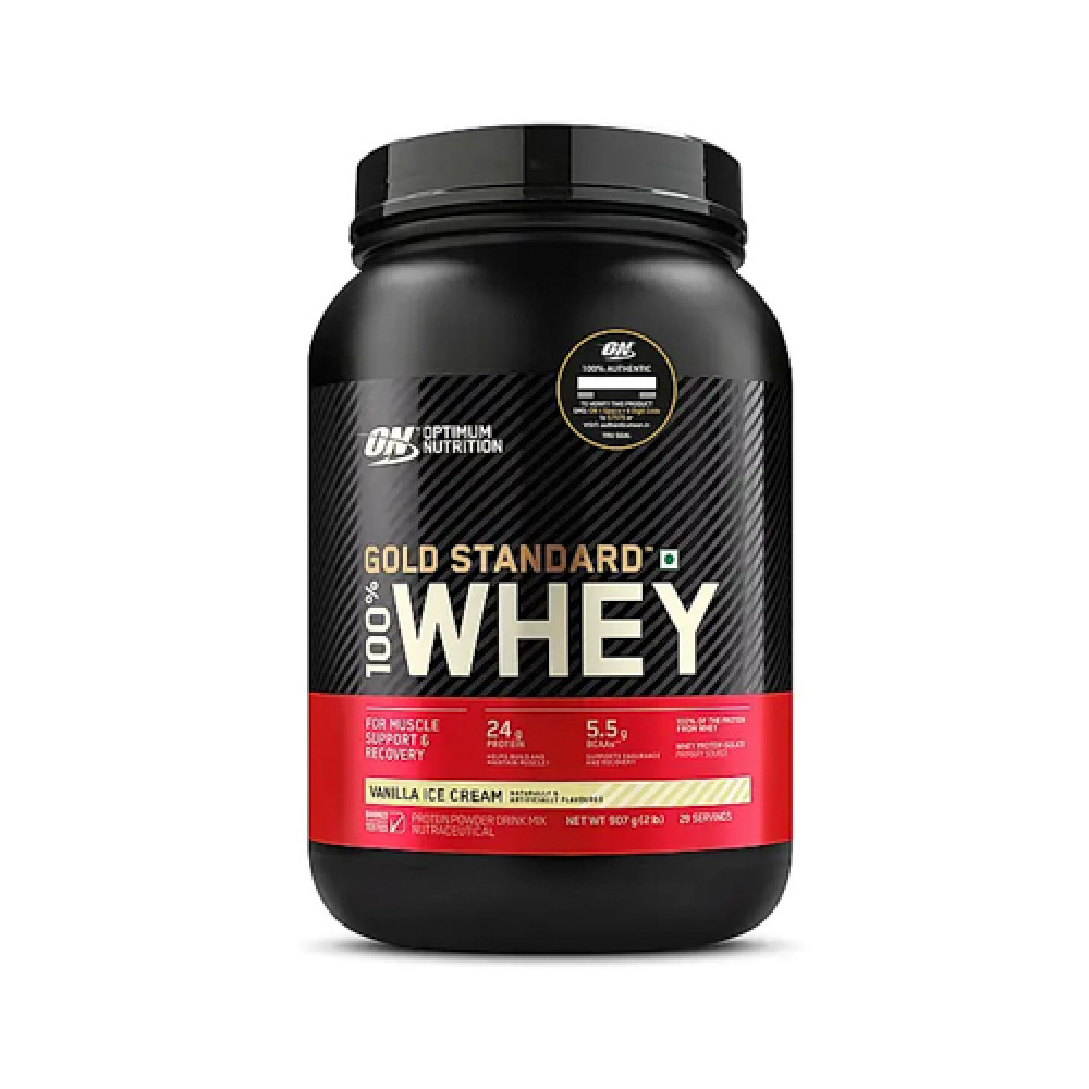 On Gold Standard 100% Whey Protein Powder Vanilla Ice Cream  2 LB