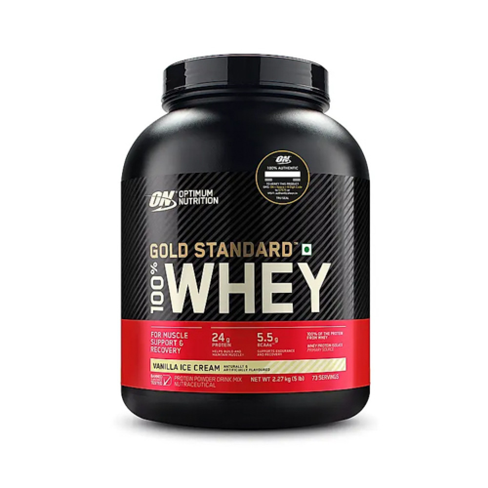 On Gold Standard 100% Whey Protein Powder Vanilla Ice Cream 5 LB