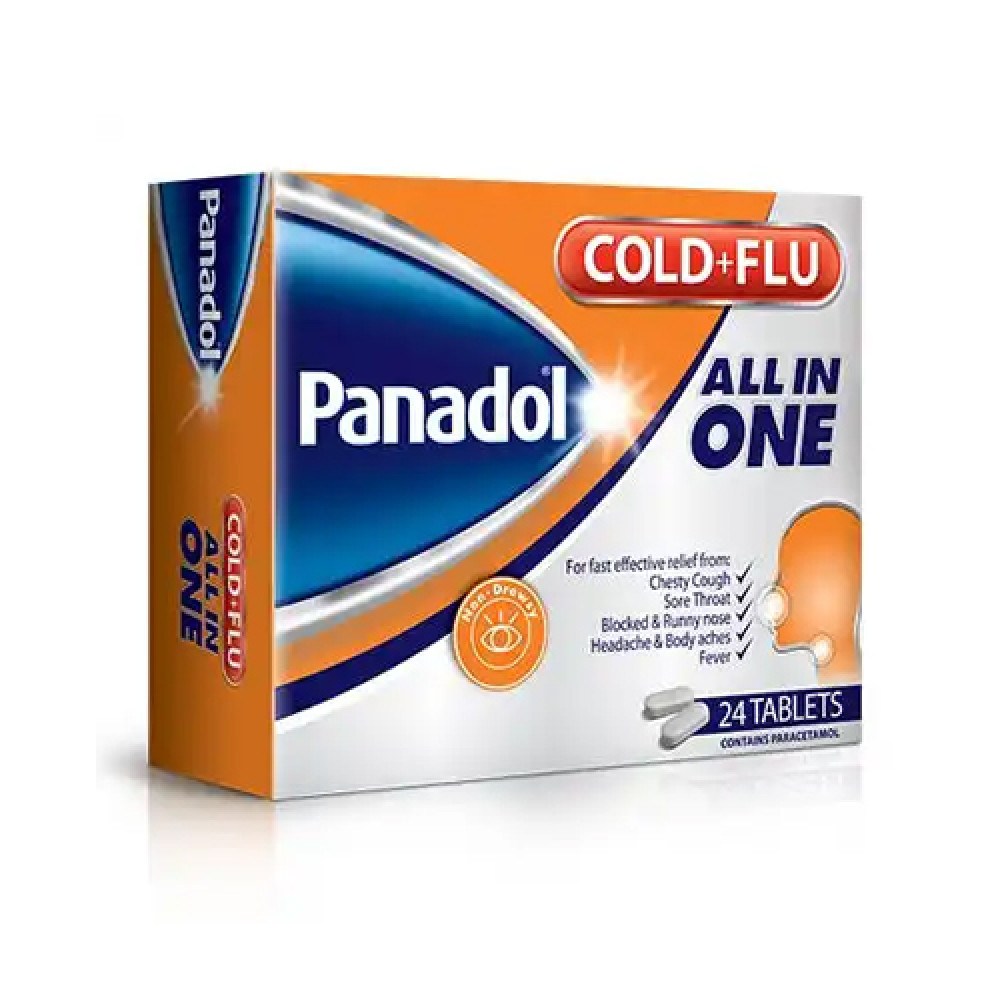 Panadol Cold & Flu All in One 24 Tablets