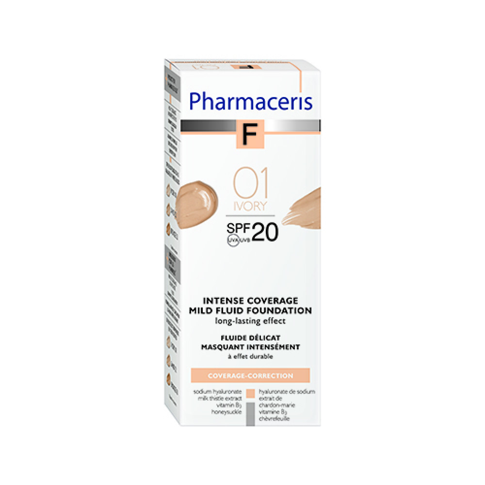 Pharmaceris F Mild Fluid Intense Foundation SPF 20 - 01 Ivory 30ml
