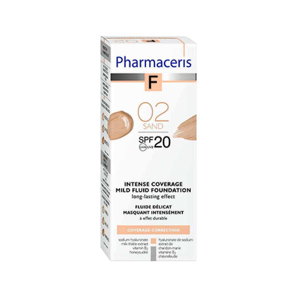 Pharmaceris F Mild Fluid Intense Foundation SPF 20 - 02 Sand 30ml