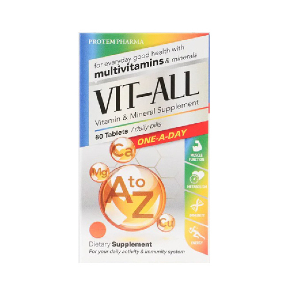 PROTEM PHARMA VITAMIN-ALL A TO Z 60 TABLETS