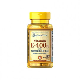 Puritans Pride Vitamin E-400 IU with Selenium 50mcg 100 softgels