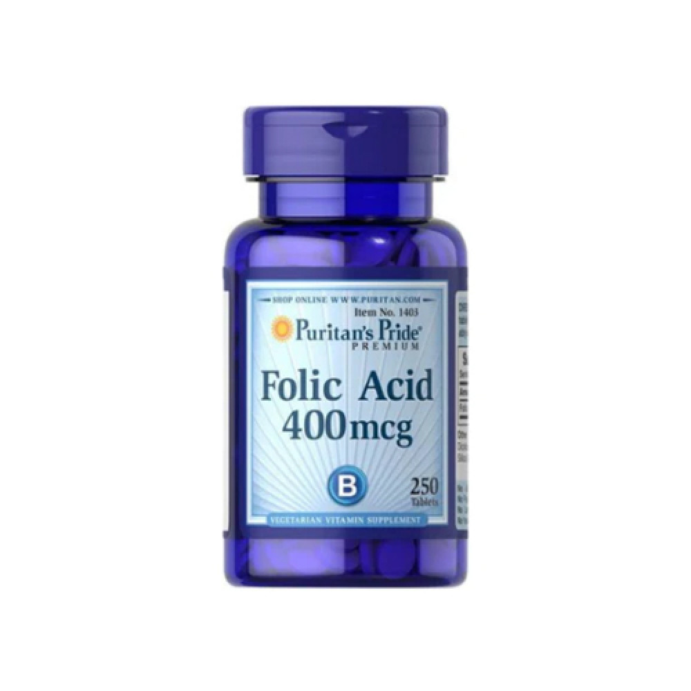 Puritans Pride Folic Acid 400mcg 250 Tablets