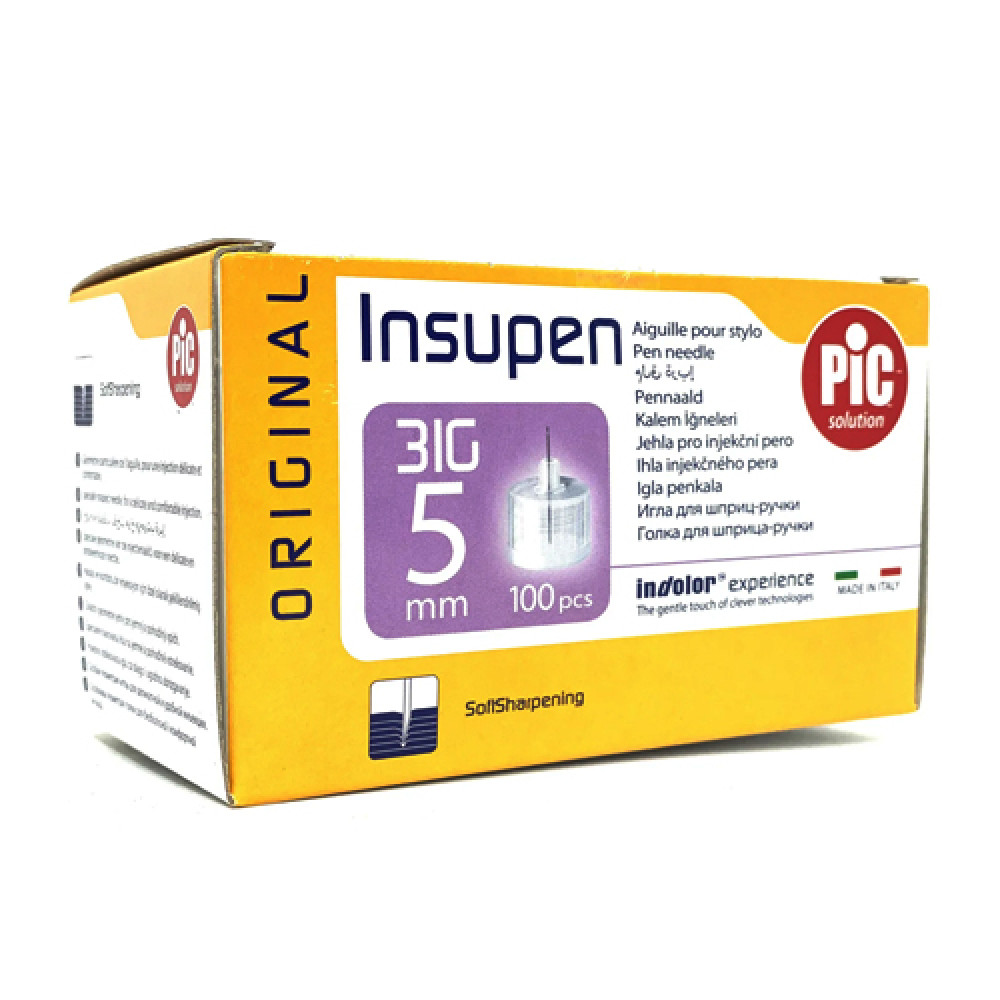 Pic Insupen Pen Needles 5mmx31G 100 Pcs