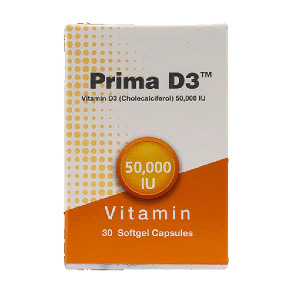 Prima Vitamin D3 50,000 IU 30 Softgel Capsules