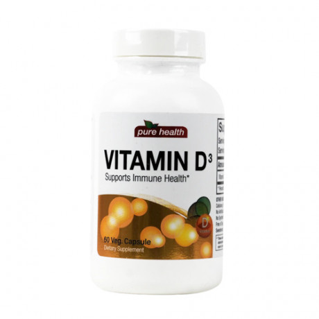 Pure Health Vitamin D3 5000 IU 60 Veg Capsules